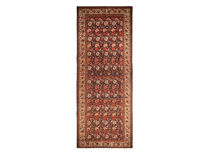 7'2" x 19'3" Vintage Hand Knotted Blue Wool Rectangle Oriental Rug - MOA10278467