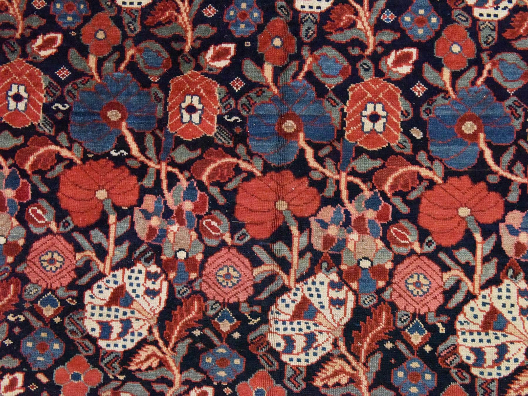 7'2" x 19'3" Vintage Hand Knotted Blue Wool Rectangle Oriental Rug - MOA10278467