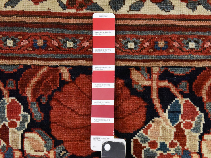 7'2" x 19'3" Vintage Hand Knotted Blue Wool Rectangle Oriental Rug - MOA10278467