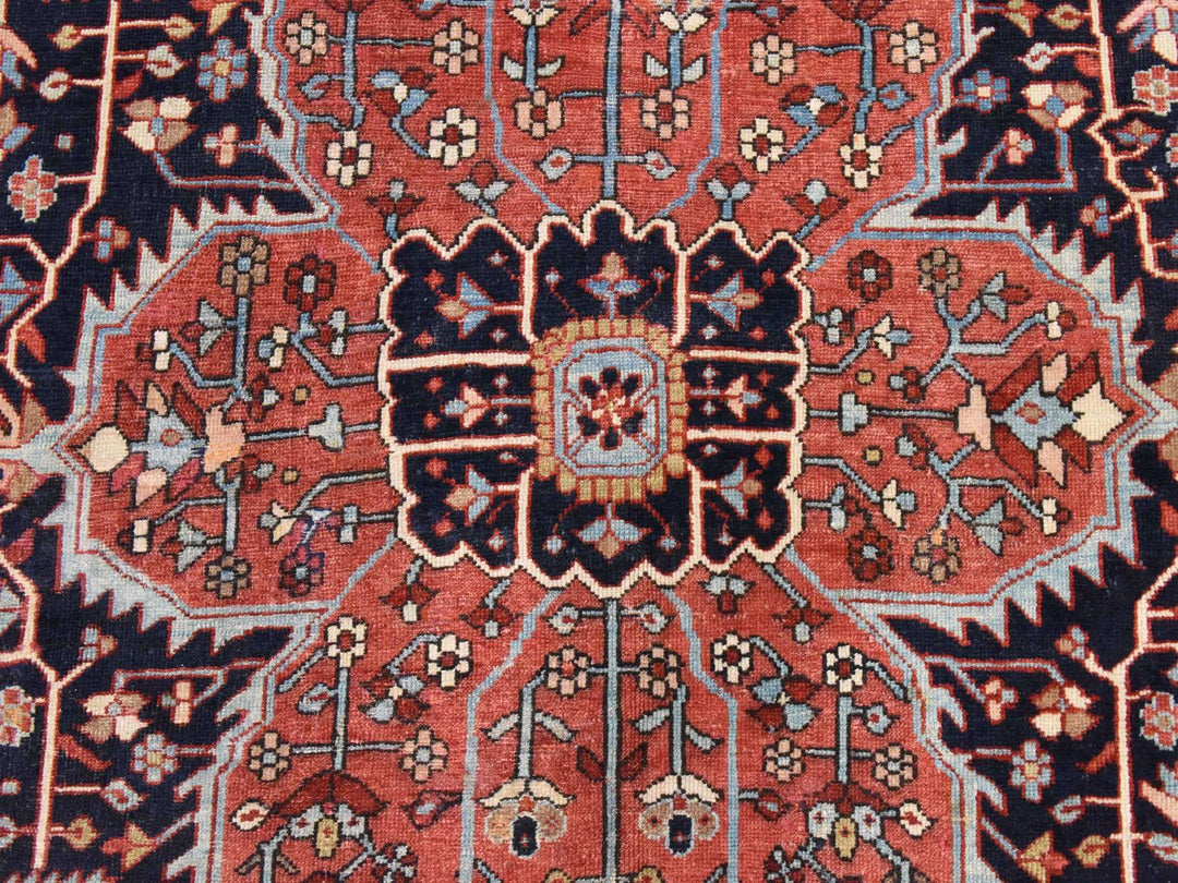 8'10" x 12'2" Vintage Hand Knotted Red Wool Rectangle Oriental Rug - MOA10278468