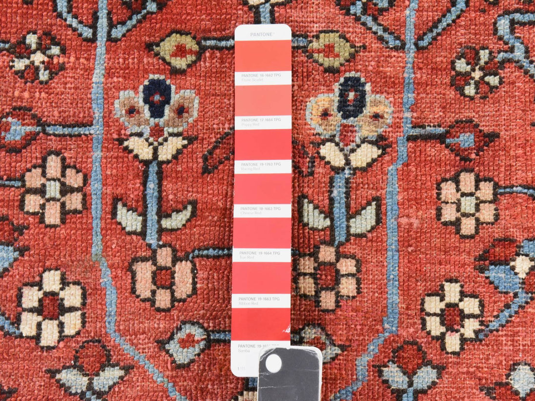 8'10" x 12'2" Vintage Hand Knotted Red Wool Rectangle Oriental Rug - MOA10278468