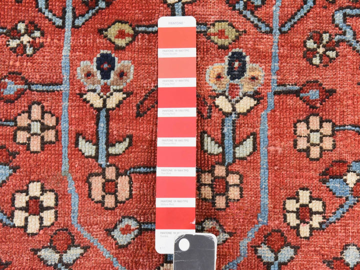 8'10" x 12'2" Vintage Hand Knotted Red Wool Rectangle Oriental Rug - MOA10278468