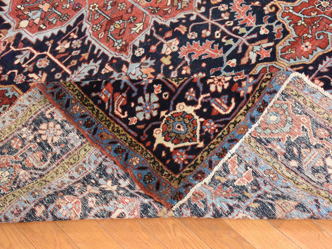 8'10" x 12'2" Vintage Hand Knotted Red Wool Rectangle Oriental Rug - MOA10278468