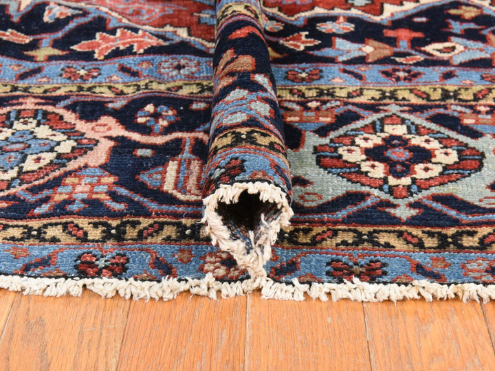 8'10" x 12'2" Vintage Hand Knotted Red Wool Rectangle Oriental Rug - MOA10278468