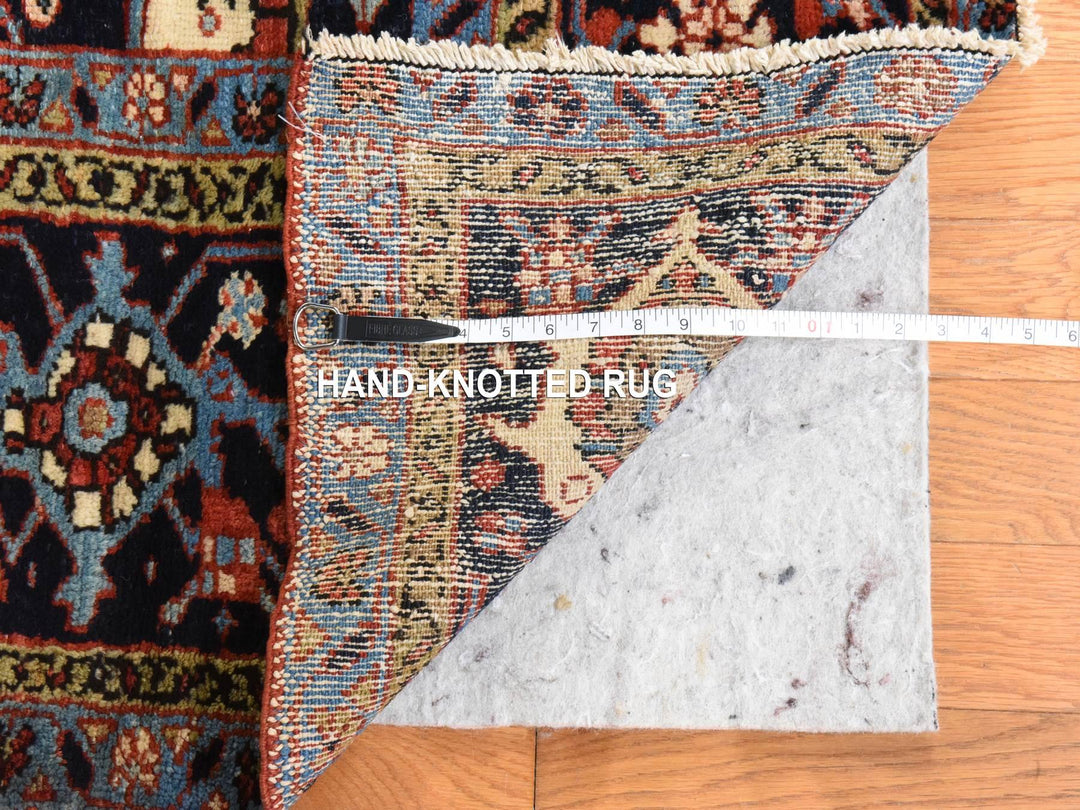 8'10" x 12'2" Vintage Hand Knotted Red Wool Rectangle Oriental Rug - MOA10278468
