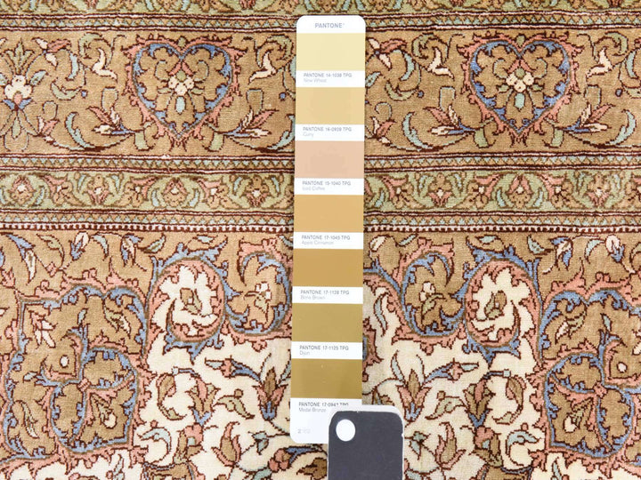 2'7" x 3'10" New Hand Knotted Ivory Silk Rectangle Oriental Rug - MOA10278469