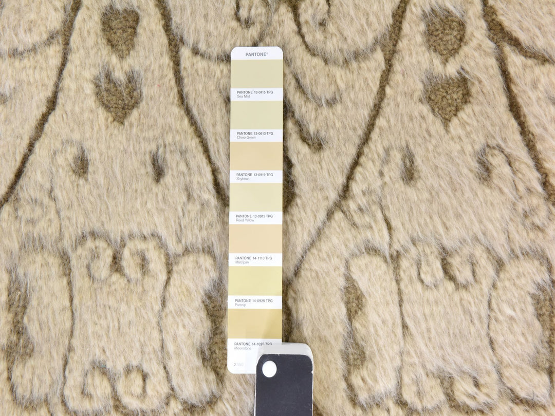 2'0" x 3'2" New Hand Knotted Beige Wool Rectangle Oriental Rug - MOA10278472