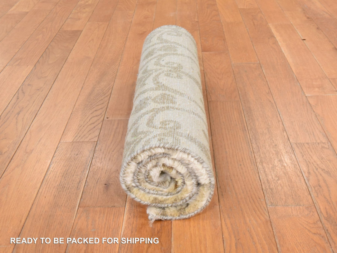 2'0" x 3'2" New Hand Knotted Beige Wool Rectangle Oriental Rug - MOA10278472