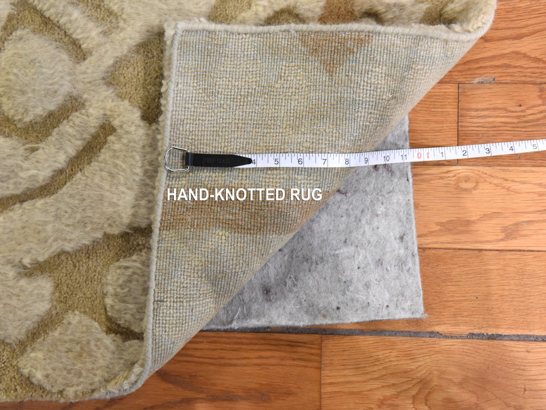 2'0" x 3'2" New Hand Knotted Beige Wool Rectangle Oriental Rug - MOA10278473