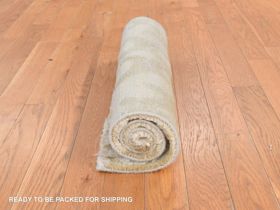 2'0" x 3'2" New Hand Knotted Beige Wool Rectangle Oriental Rug - MOA10278473