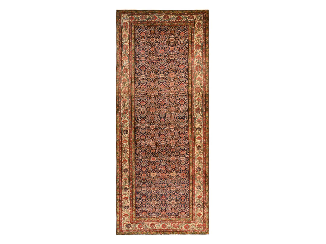 6'4" x 16'3" Vintage Hand Knotted Blue Wool Runner Oriental Rug - MOA10278475