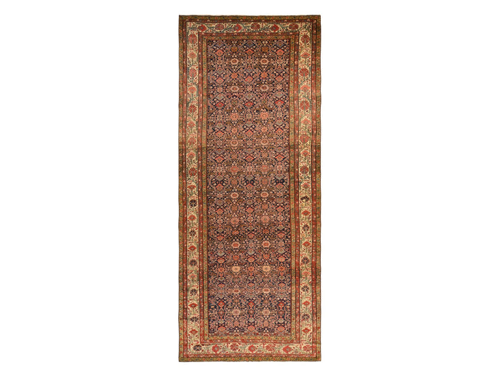 6'4" x 16'3" Vintage Hand Knotted Blue Wool Runner Oriental Rug - MOA10278475
