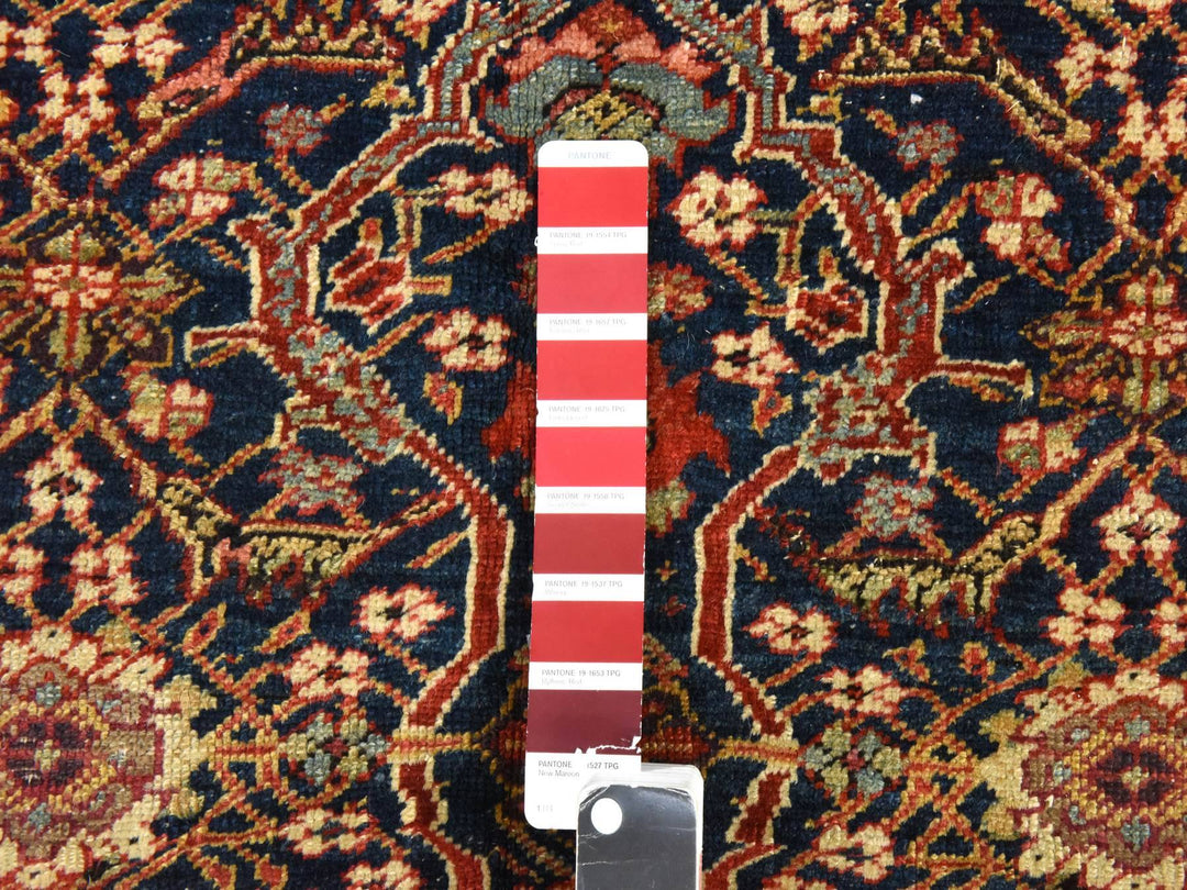 6'4" x 16'3" Vintage Hand Knotted Blue Wool Runner Oriental Rug - MOA10278475