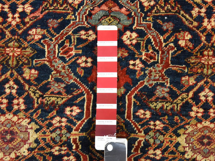 6'4" x 16'3" Vintage Hand Knotted Blue Wool Runner Oriental Rug - MOA10278475