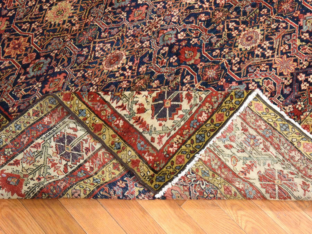 6'4" x 16'3" Vintage Hand Knotted Blue Wool Runner Oriental Rug - MOA10278475