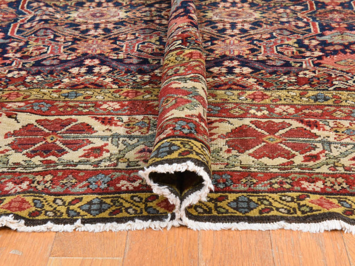 6'4" x 16'3" Vintage Hand Knotted Blue Wool Runner Oriental Rug - MOA10278475
