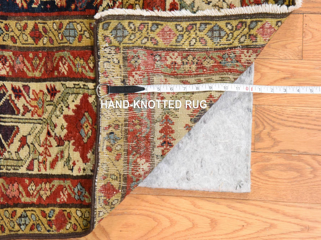 6'4" x 16'3" Vintage Hand Knotted Blue Wool Runner Oriental Rug - MOA10278475