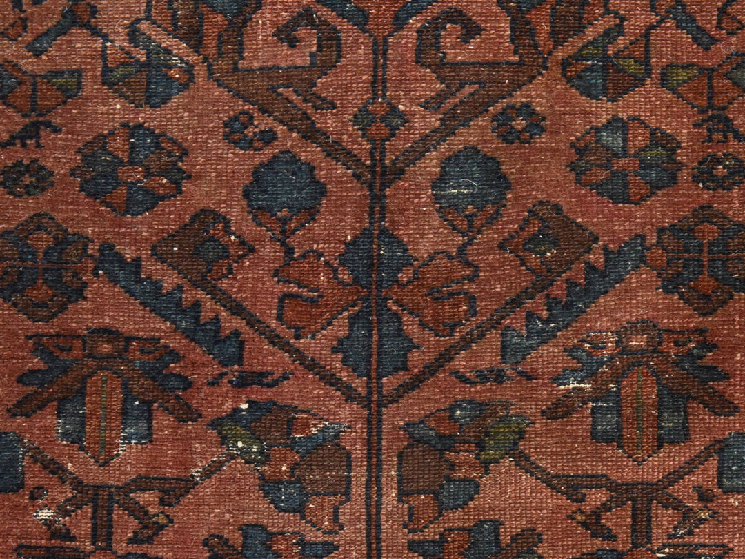 3'3" x 5'5" Vintage Hand Knotted Brown Wool Rectangle Oriental Rug - MOA10278483