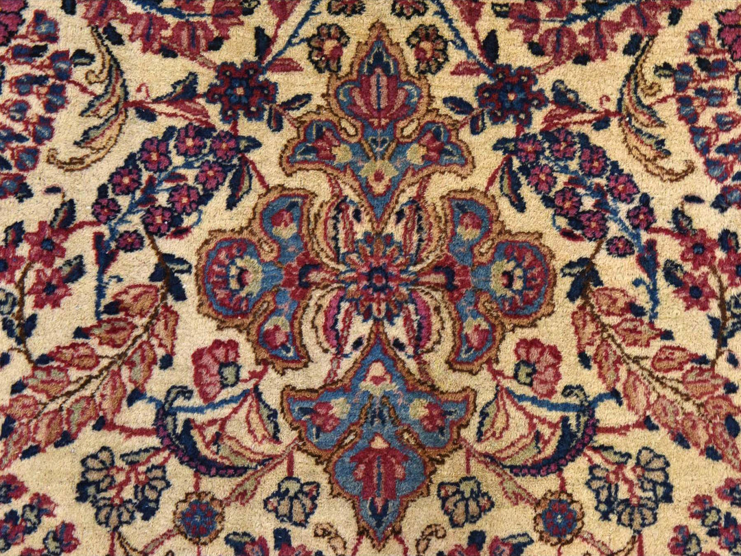 3'0" x 12'0" Vintage Hand Knotted Ivory Wool Runner Oriental Rug - MOA10278485