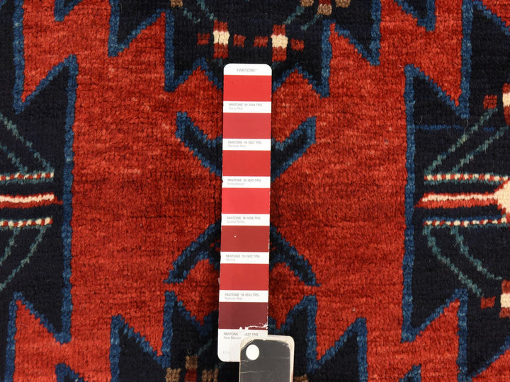 5'0" x 8'6" Vintage Hand Knotted Red Wool Rectangle Oriental Rug - MOA10278487