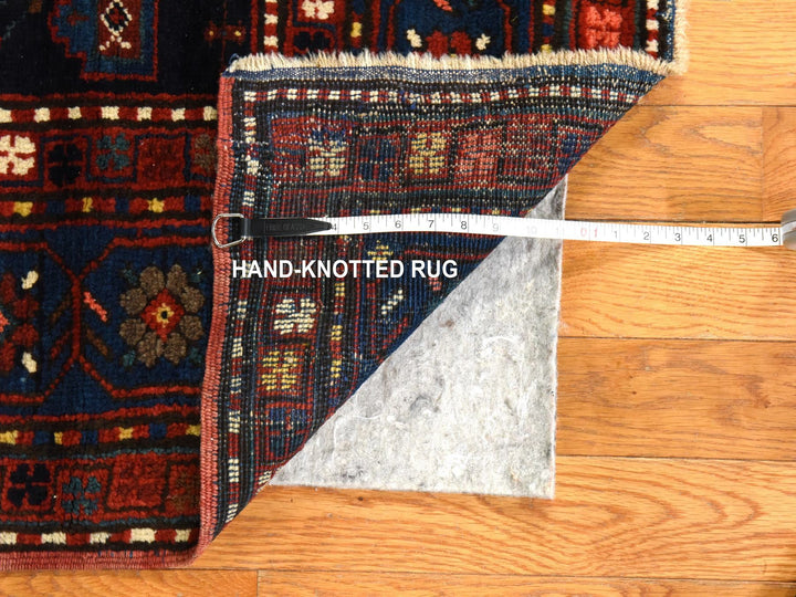 5'0" x 8'6" Vintage Hand Knotted Red Wool Rectangle Oriental Rug - MOA10278487