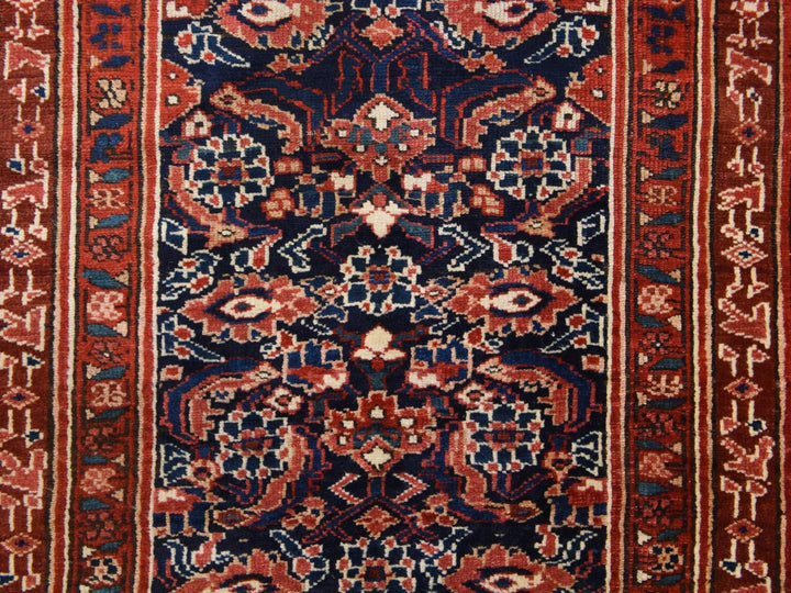 3'4" x 16'3" New Hand Knotted Blue Wool Runner Oriental Rug - MOA10278496