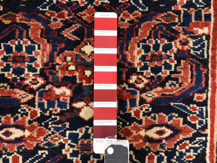 3'4" x 16'3" New Hand Knotted Blue Wool Runner Oriental Rug - MOA10278496