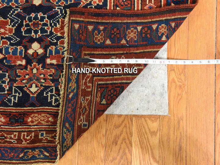 3'4" x 16'3" New Hand Knotted Blue Wool Runner Oriental Rug - MOA10278496