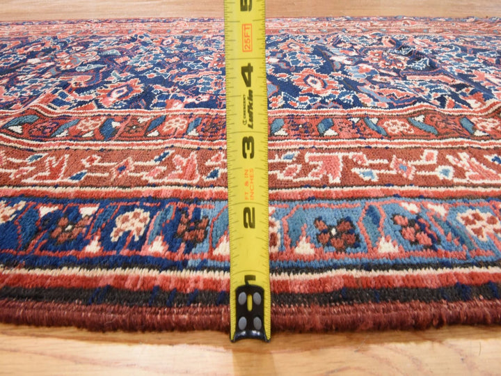 3'4" x 16'3" New Hand Knotted Blue Wool Runner Oriental Rug - MOA10278496