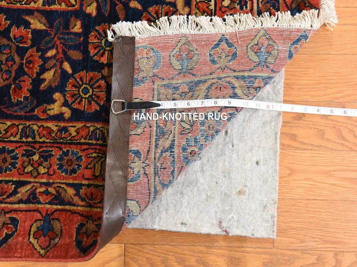 10'4" x 14'4" Vintage Hand Knotted Red Wool Rectangle Oriental Rug - MOA10278498