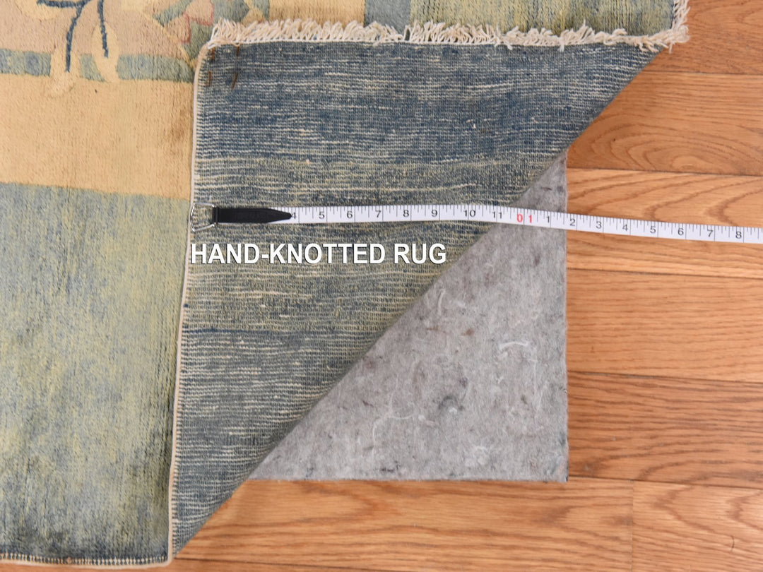 10'8" x 15'8" Vintage Hand Knotted Pink Wool Rectangle Oriental Rug - MOA10278499