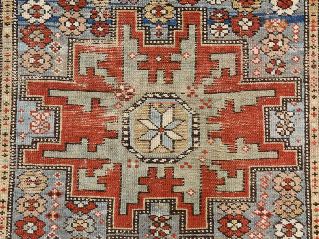 3'5" x 5'1" Vintage Hand Knotted Grey Wool Rectangle Oriental Rug - MOA10278507