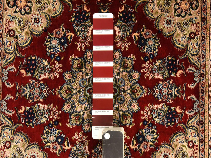 2'0" x 2'1" New Hand Knotted Red Silk Square Oriental Rug - MOA10278512