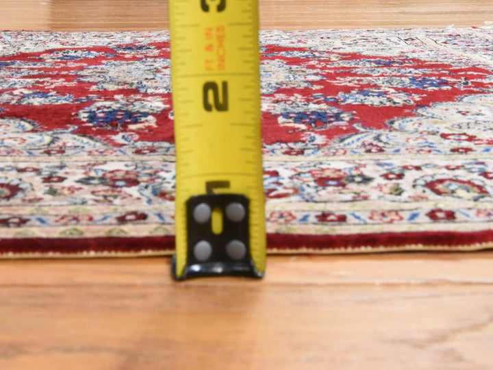 2'0" x 2'1" New Hand Knotted Red Silk Square Oriental Rug - MOA10278512