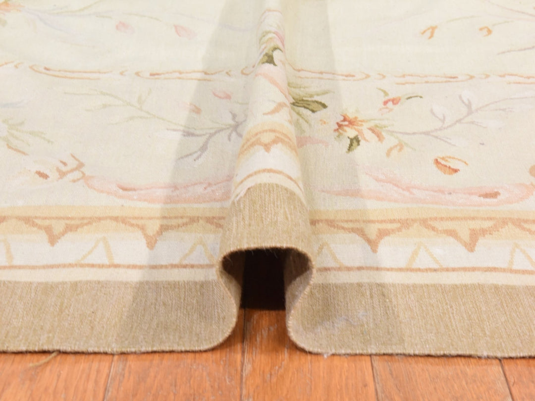 11'9" x 15'0" New Hand Woven Ivory Wool Rectangle Oriental Rug - MOA10278514