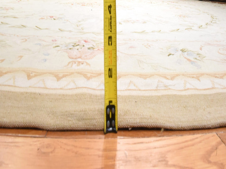 11'9" x 15'0" New Hand Woven Ivory Wool Rectangle Oriental Rug - MOA10278514