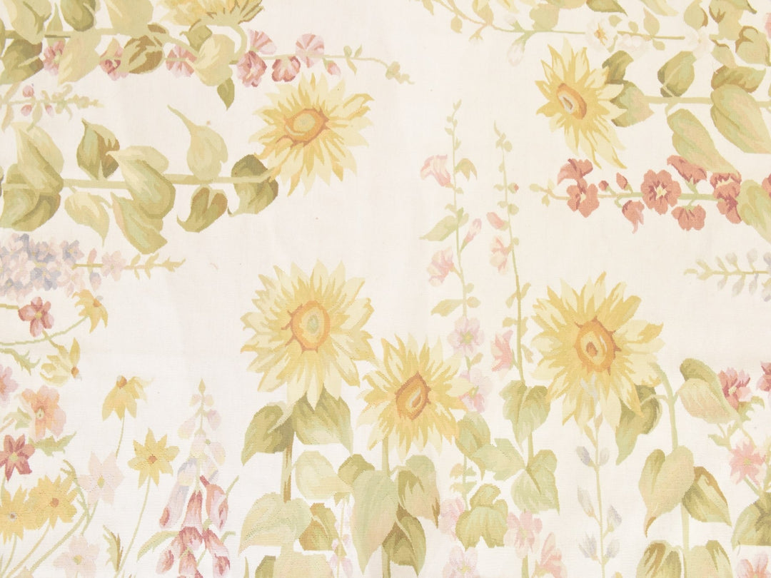 8'0" x 10'2" New Hand Knotted Ivory Wool Rectangle Oriental Rug - MOA10278517