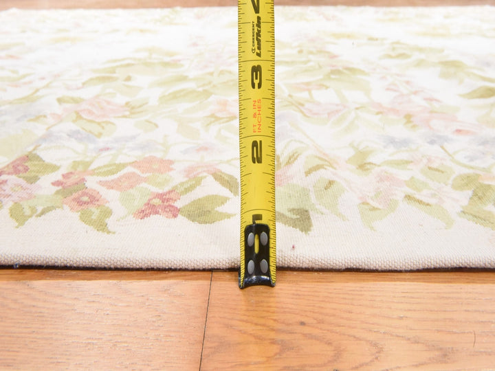 8'0" x 10'2" New Hand Knotted Ivory Wool Rectangle Oriental Rug - MOA10278517