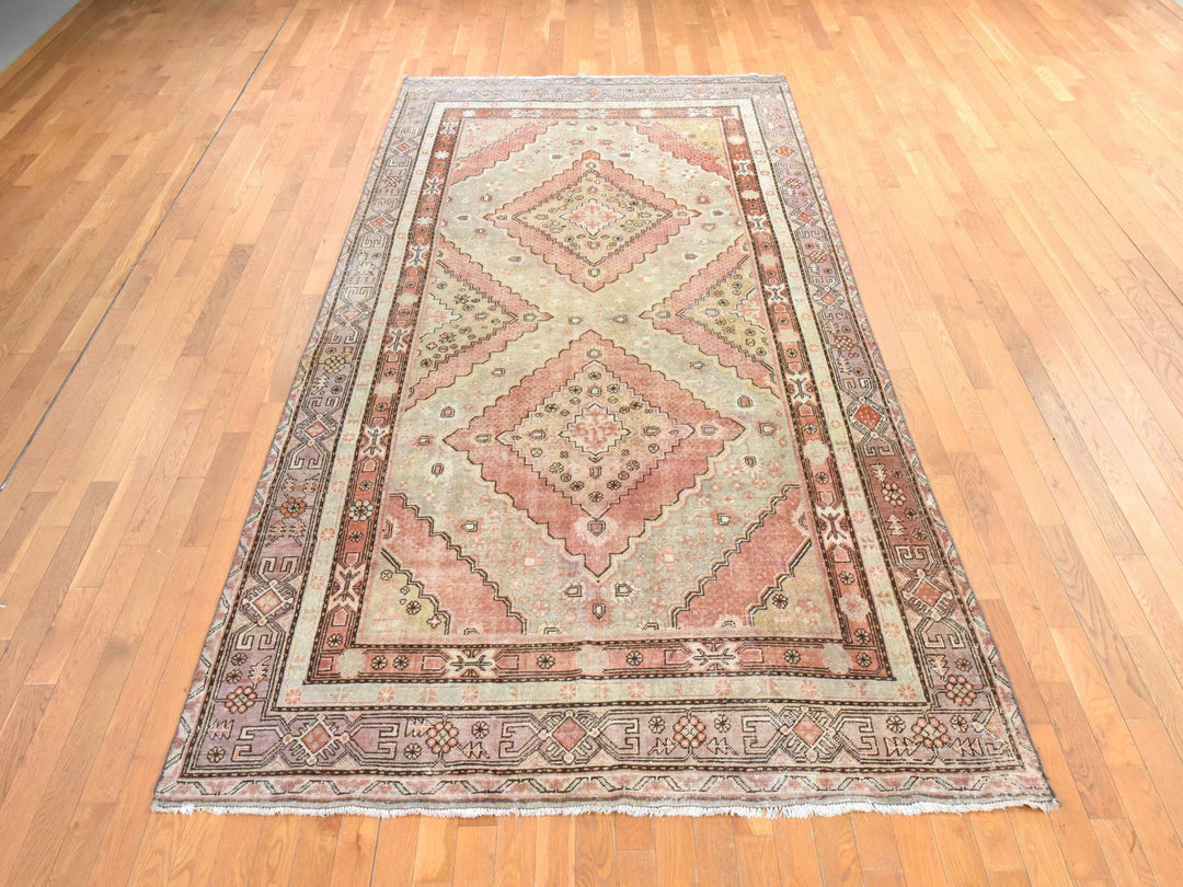 6'3" x 12'8" New Hand Knotted Beige Wool Runner Oriental Rug - MOA10278520