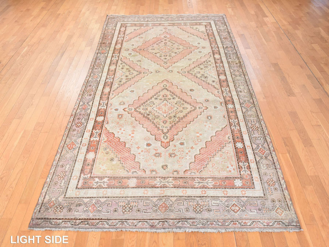 6'3" x 12'8" New Hand Knotted Beige Wool Runner Oriental Rug - MOA10278520