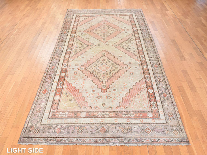 6'3" x 12'8" New Hand Knotted Beige Wool Runner Oriental Rug - MOA10278520