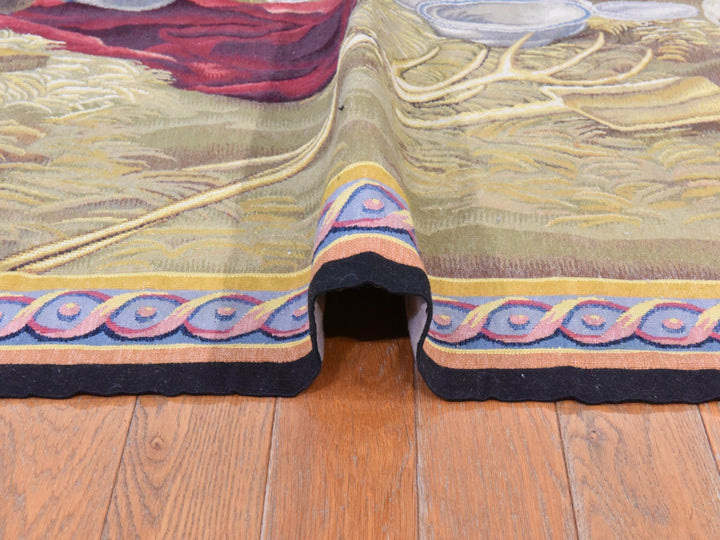 6'3" x 9'9" New Hand Woven Ivory Wool Rectangle Oriental Rug - MOA10278524