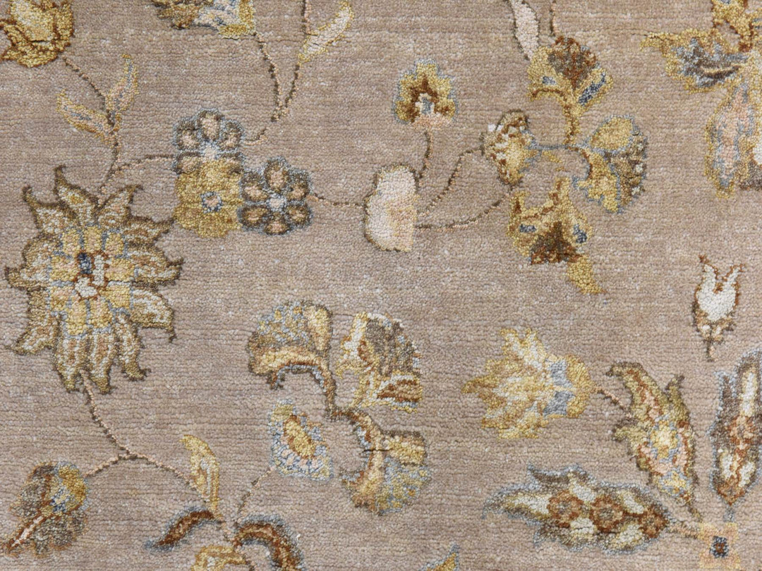 3'0" x 9'4" New Hand Knotted Brown Wool & Silk Runner Oriental Rug - MOA10278528