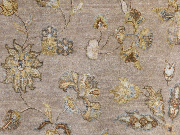 3'0" x 9'4" New Hand Knotted Brown Wool & Silk Runner Oriental Rug - MOA10278528