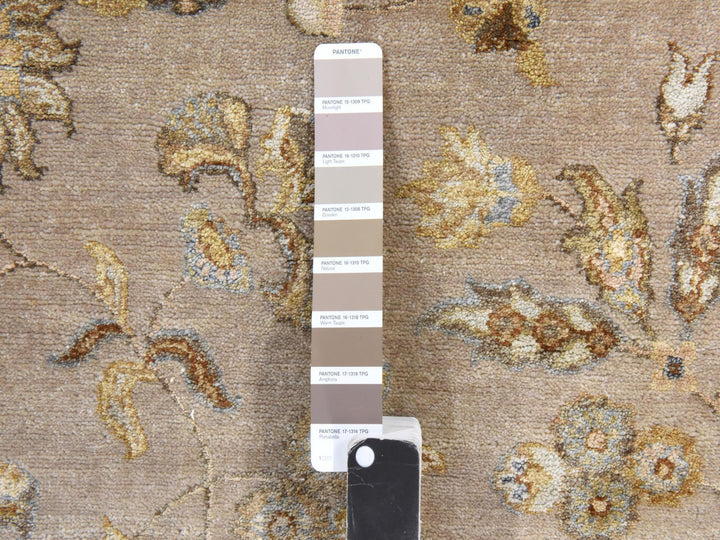 3'0" x 9'4" New Hand Knotted Brown Wool & Silk Runner Oriental Rug - MOA10278528