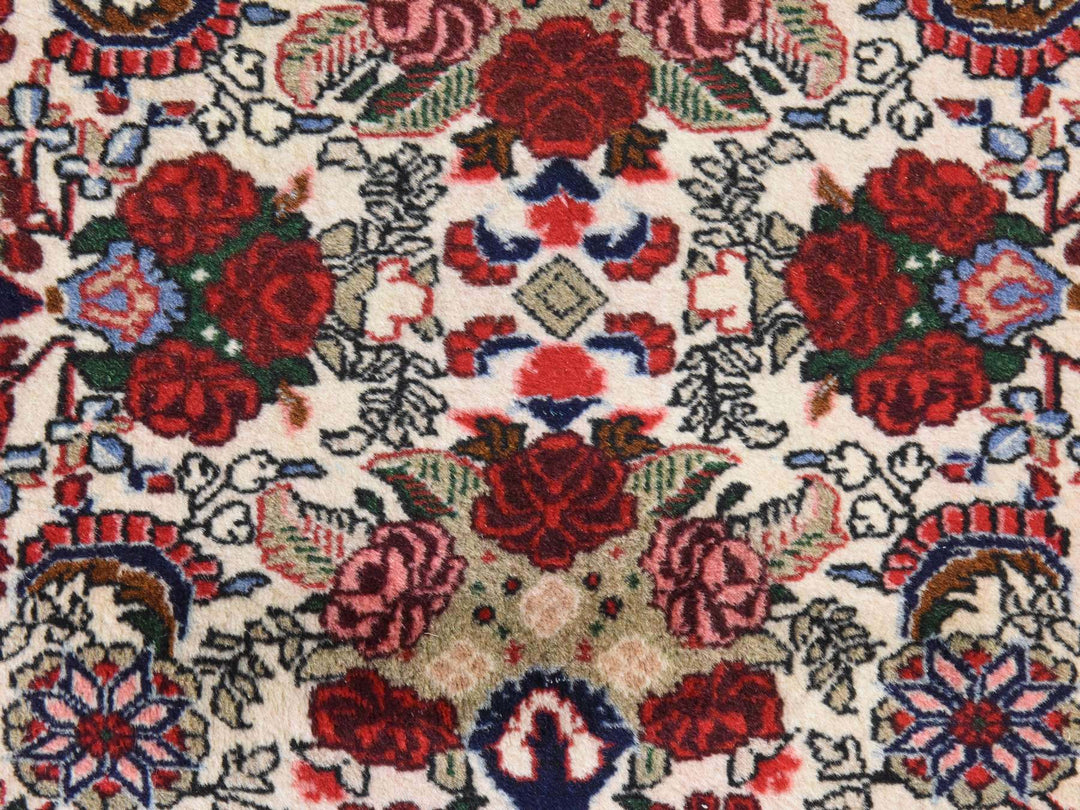 3'4" x 9'4" Vintage Hand Knotted Ivory Wool Runner Oriental Rug - MOA10278532