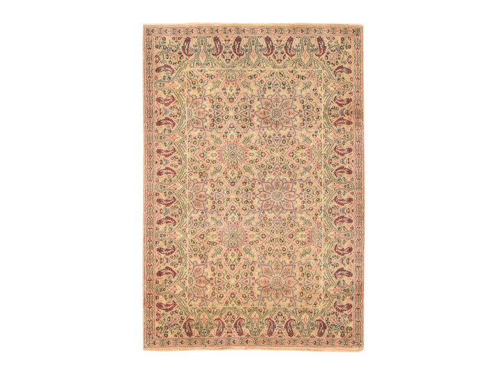 4'1" x 5'10" Vintage Hand Knotted Brown Wool Rectangle Oriental Rug - MOA10278533