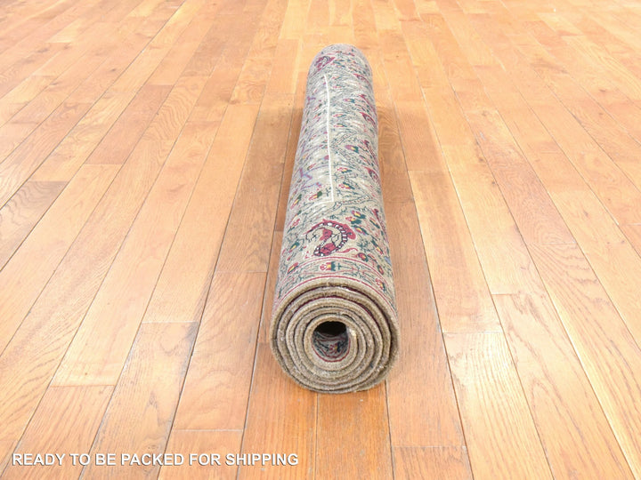 4'1" x 5'10" Vintage Hand Knotted Brown Wool Rectangle Oriental Rug - MOA10278533