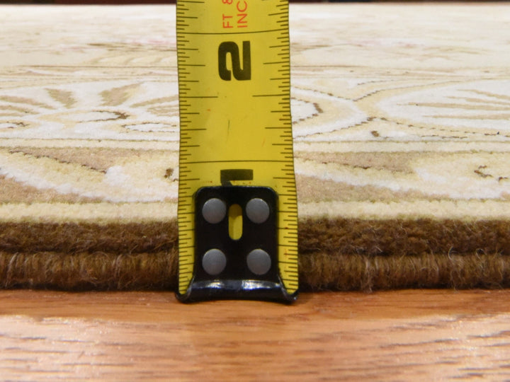 12'2" x 15'2" New Hand Knotted Beige Wool Rectangle Oriental Rug - MOA10278536