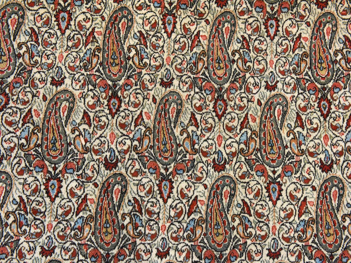 7'10" x 10'9" Vintage Hand Knotted Ivory Wool Rectangle Oriental Rug - MOA10278539